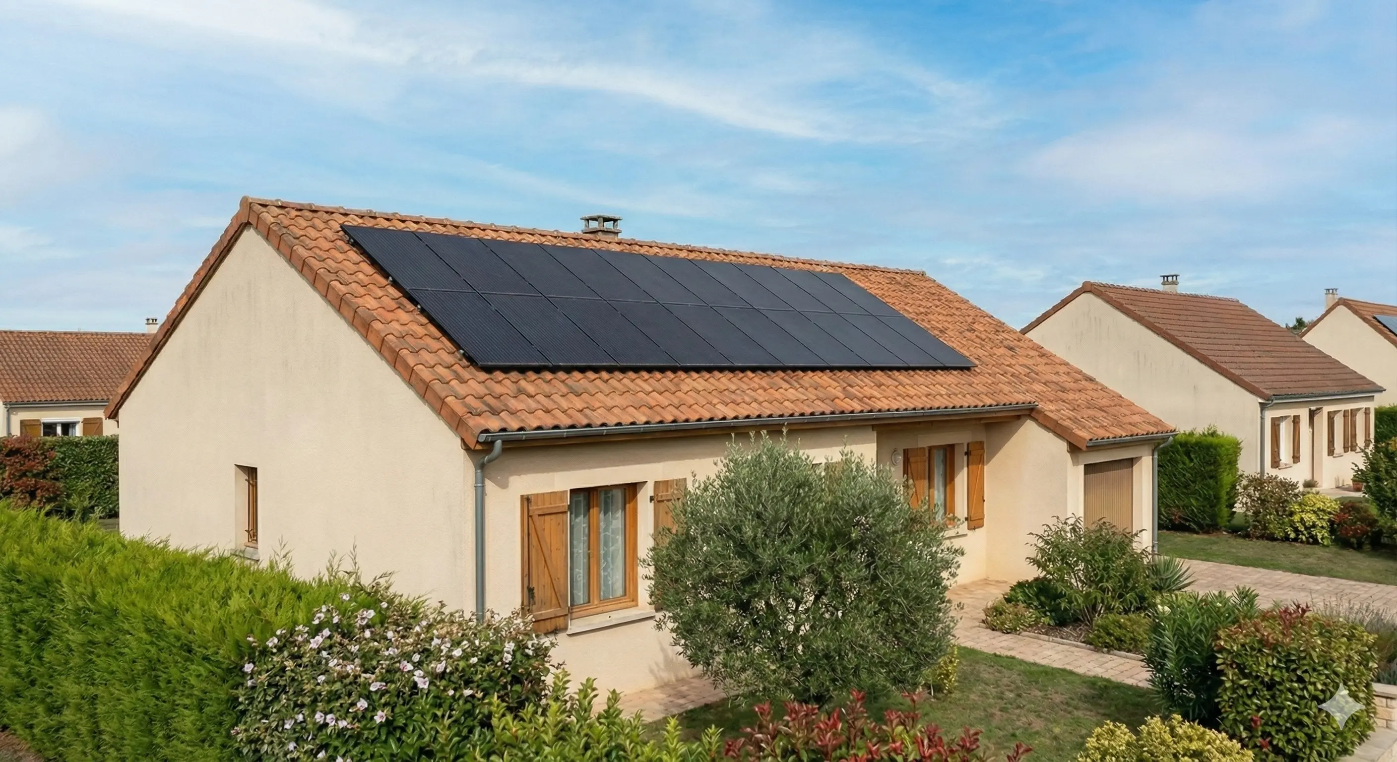 Panneaux solaires photovoltaïques sur toiture